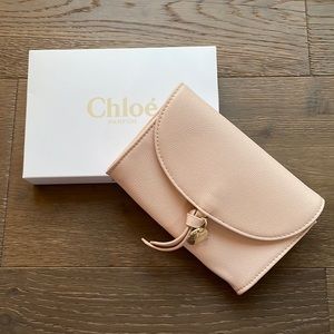NIB Chloe Parfum Small Pouch Clutch Wallet Cream / Light Blush with Snap Closure